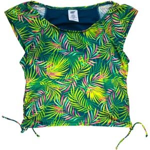 Lands' End Tropical Leaf Print Bikini Top